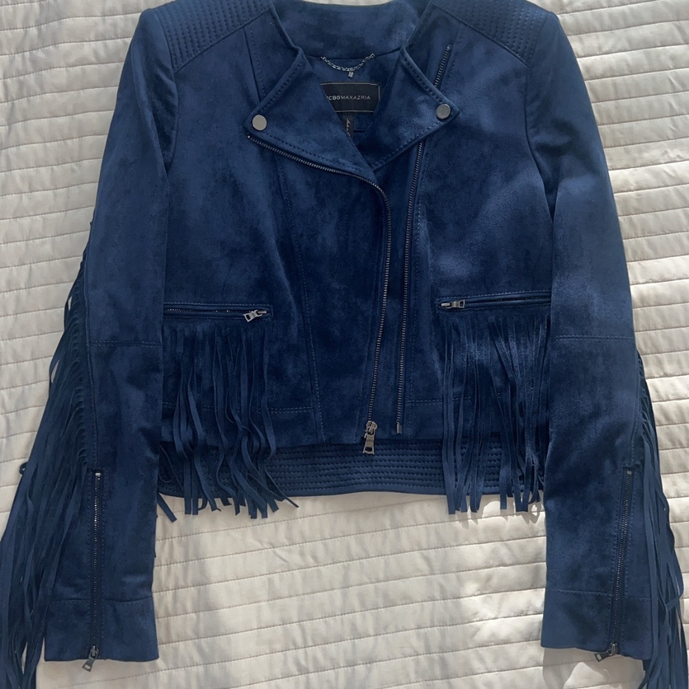 BCBG Fringe Biker Jacket - Picture 3 of 6